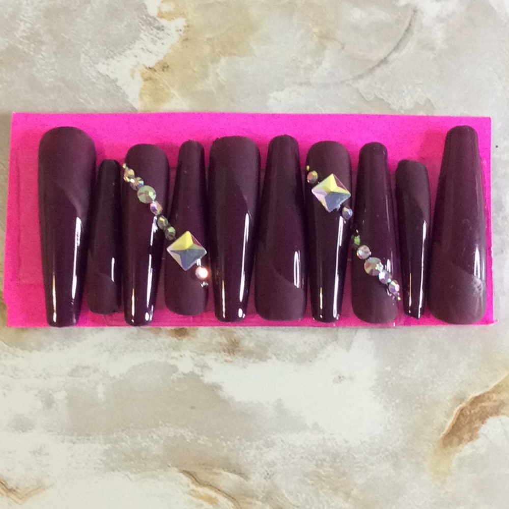 Xl Dark Purple Nails